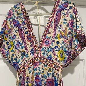 Floral V-Neck Midi Dress NWT